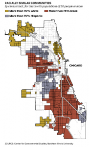 Map of Segregation In Chicago (Chicago Tribune)